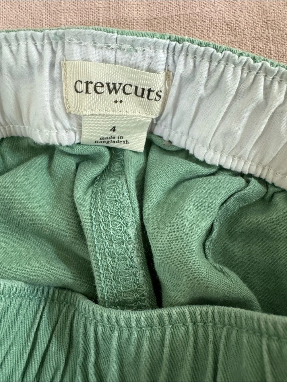 crewcuts Girls Olive Green Ruffle Hem Elastic Waist Shorts, size 4